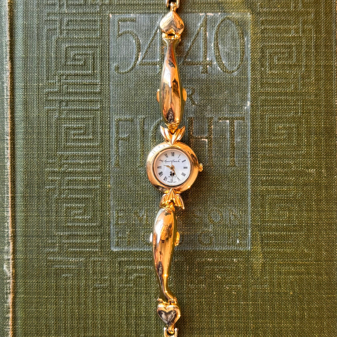 Gold Dolphin and Heart Watch
