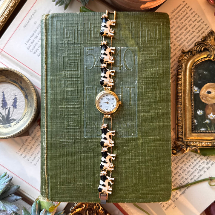Repurposed Gold Cow Charm Watch