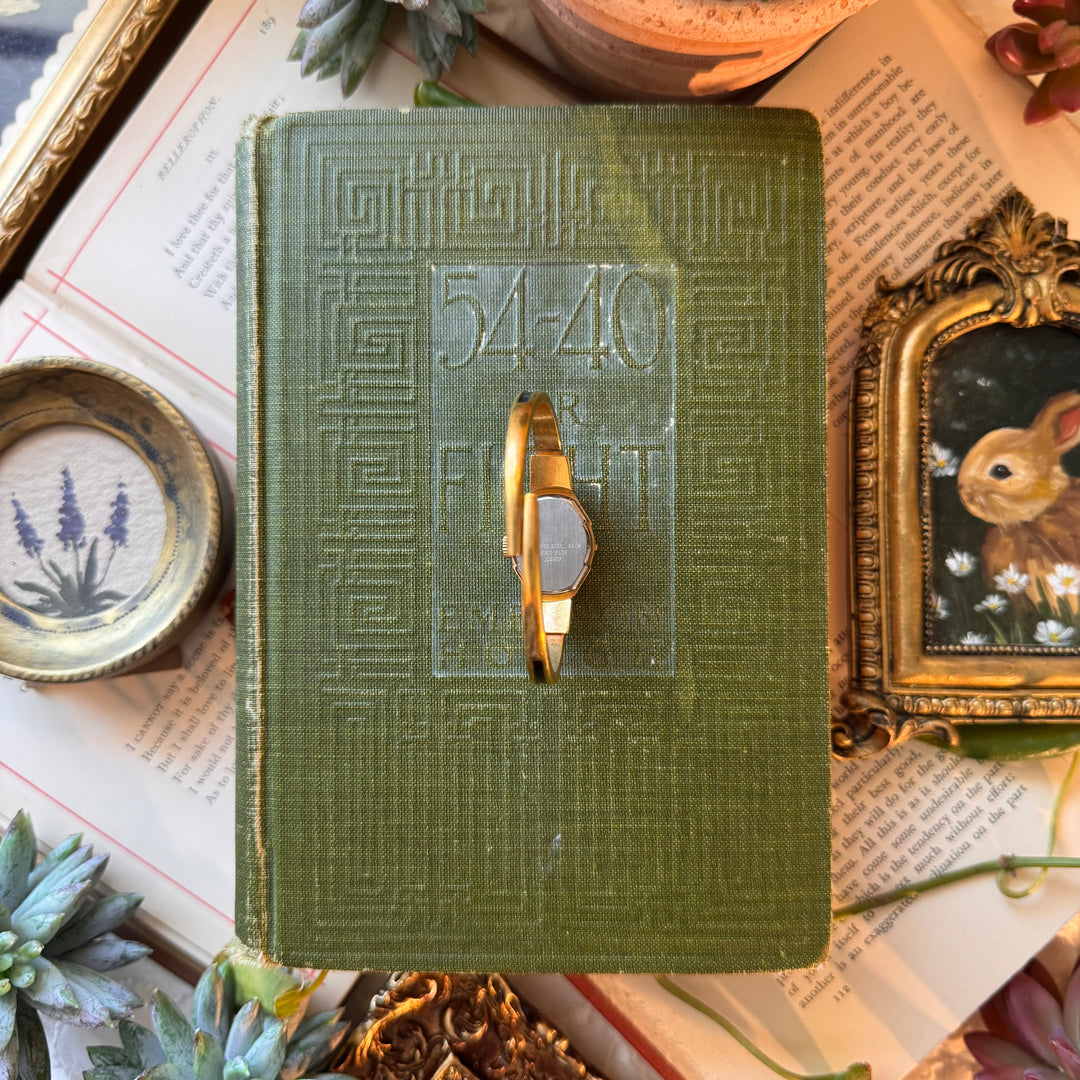 Rare Gold Enamel Floral Watch