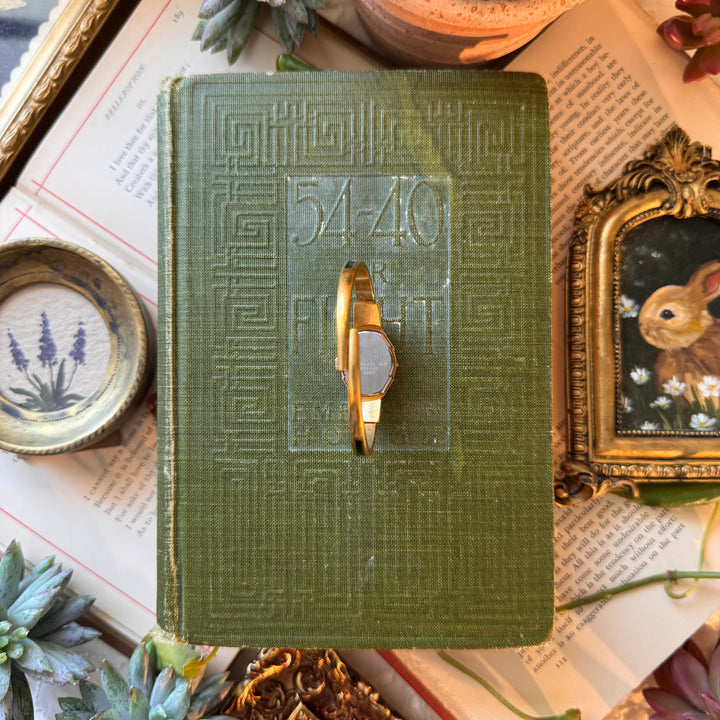 Rare Gold Enamel Floral Watch