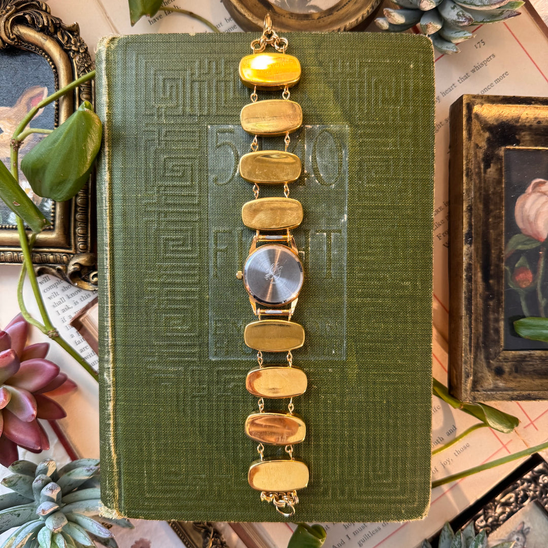 Repurposed Gold Enamel Watch