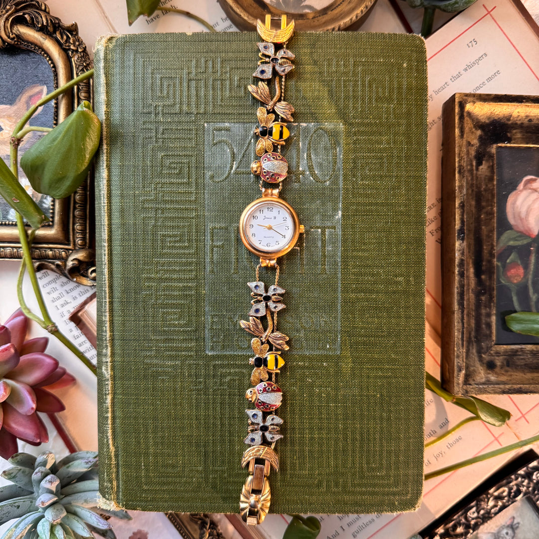 Gold Insect Charm Watch
