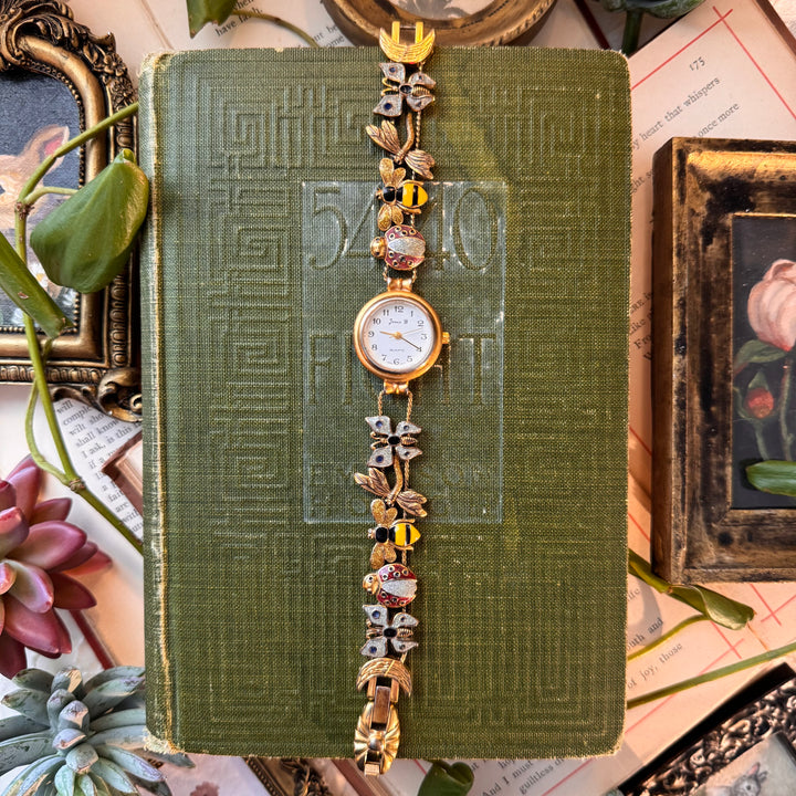 Gold Insect Charm Watch