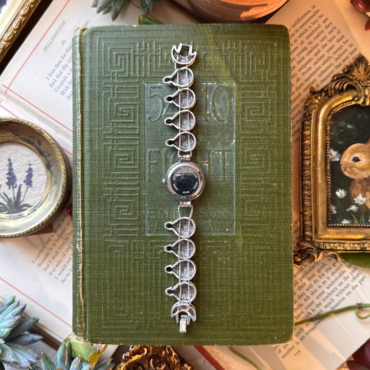 Repurposed Silver Air Balloon Charm Watch
