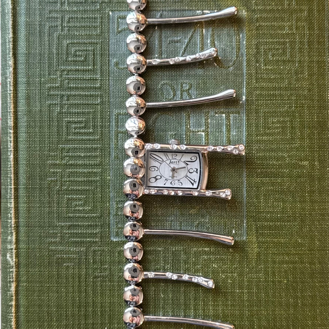 Silver Watch with Rhinestones