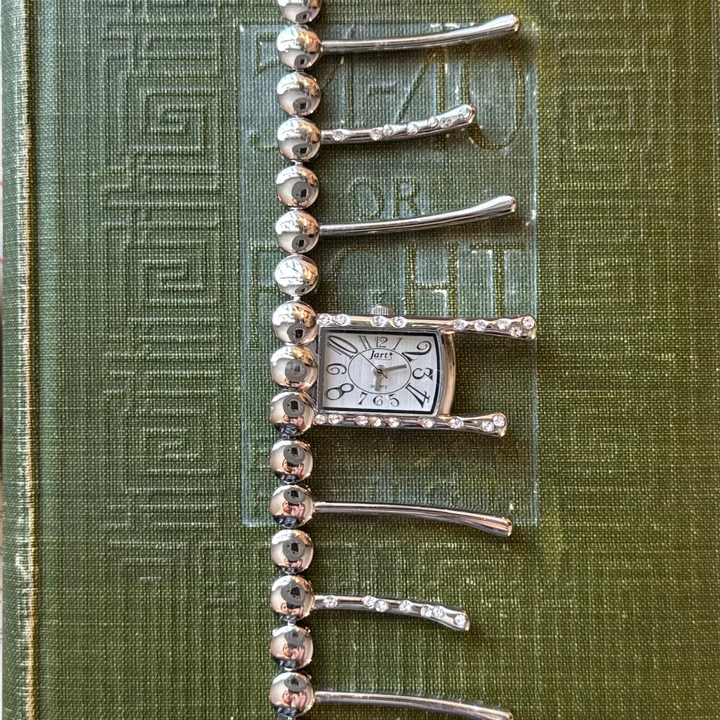 Silver Watch with Rhinestones