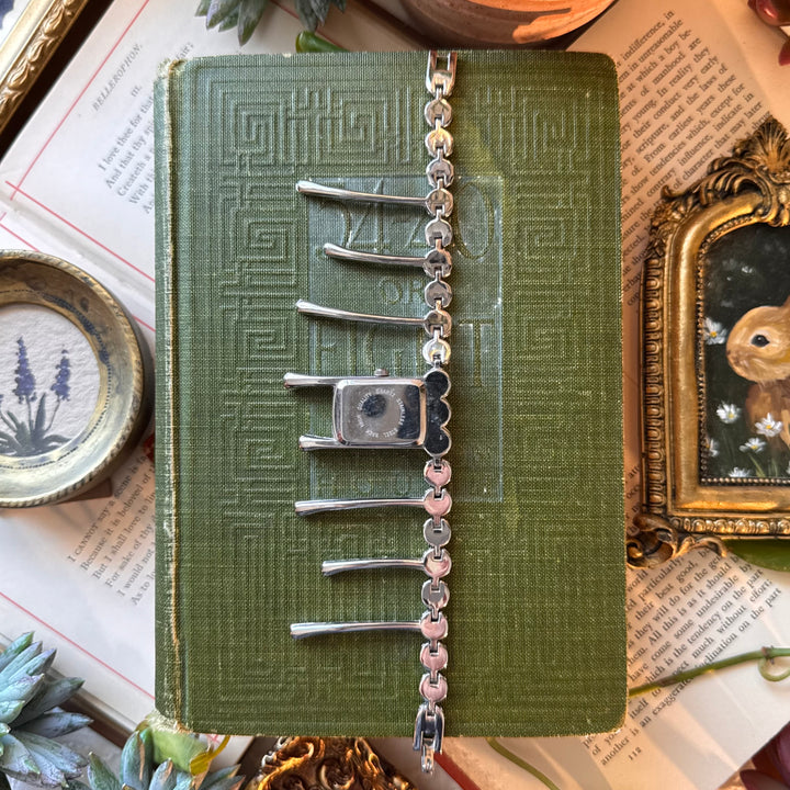 Silver Watch with Rhinestones
