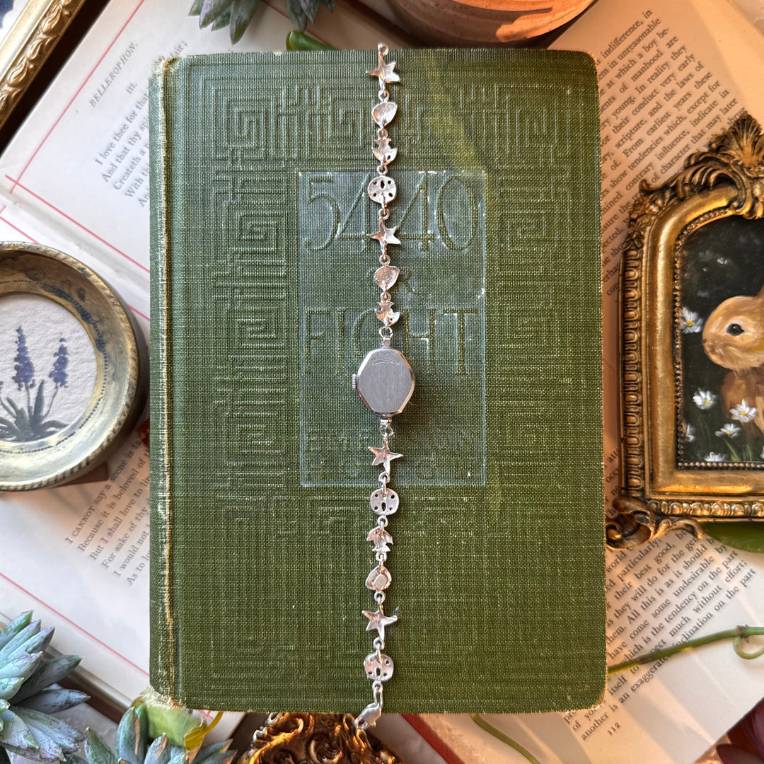 Repurposed Silver Beach Theme Watch