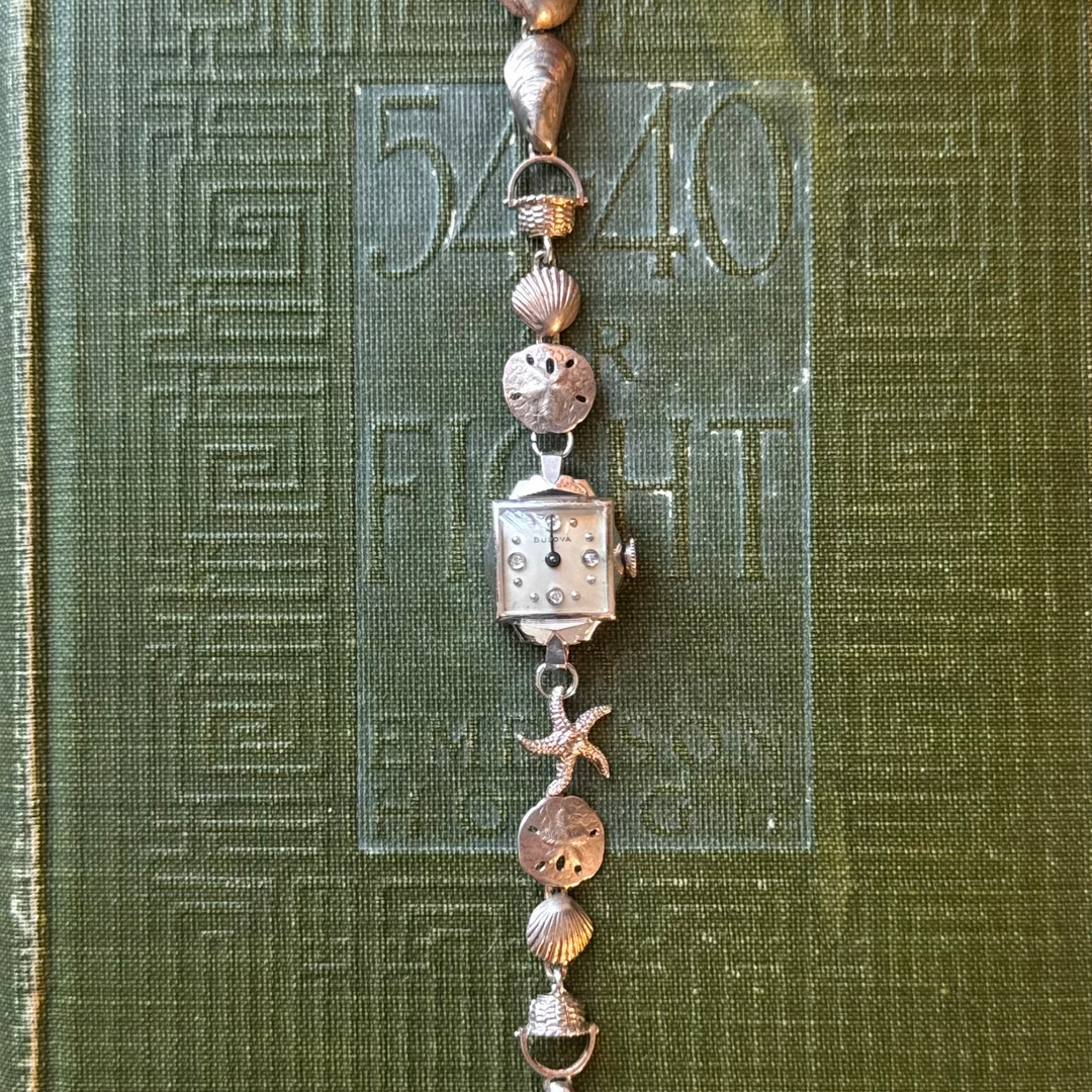 Repurposed Silver Beach Theme Watch
