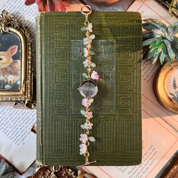 Handmade Gold Flower Charm Watch