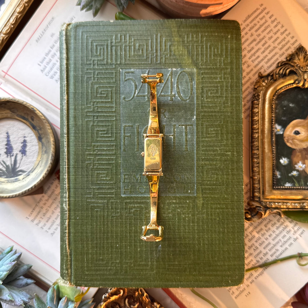 Genuine Gold Gucci Watch with Mother of Pearl Face