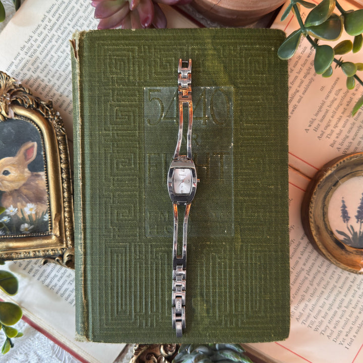 Silver Watch with Silver Face
