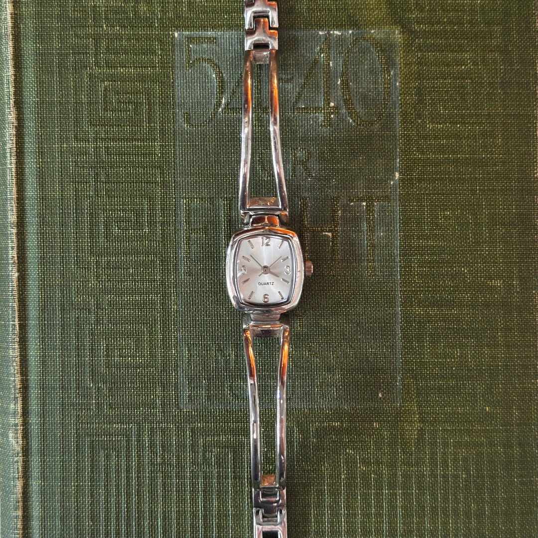 Silver Watch with Silver Face