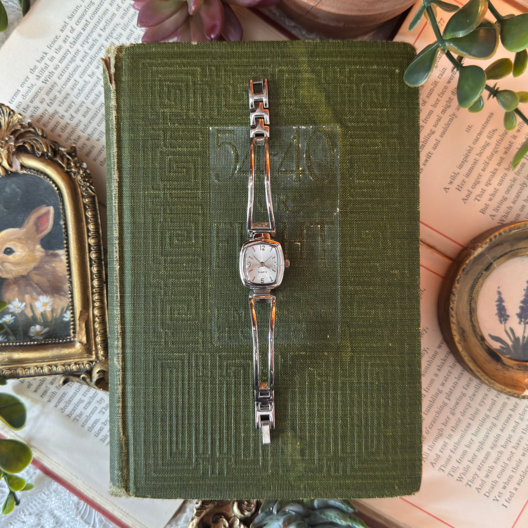 Silver Watch with Silver Face