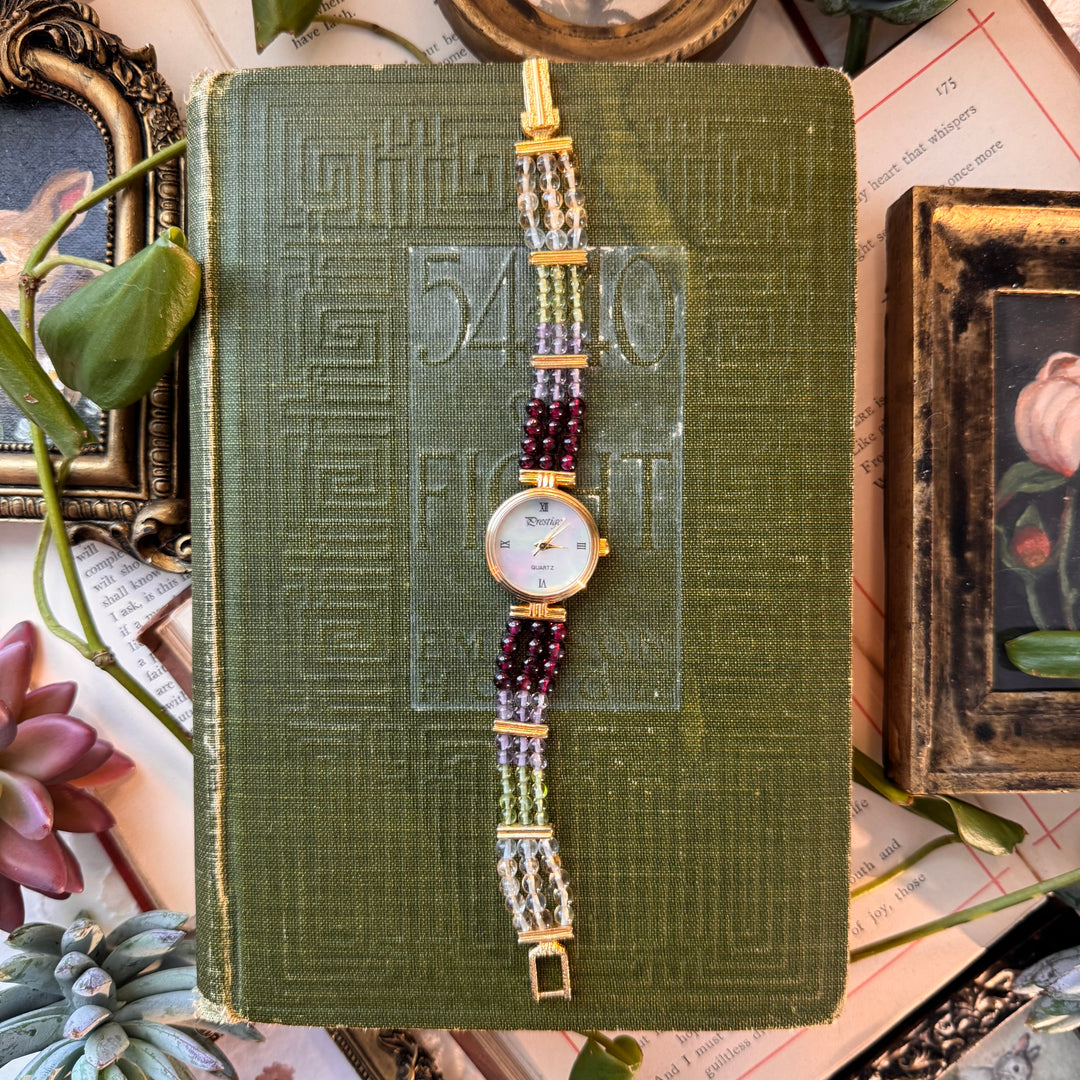 Gold Beaded Watch