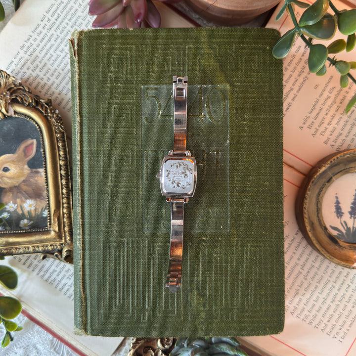 Silver Watch with Blue Face