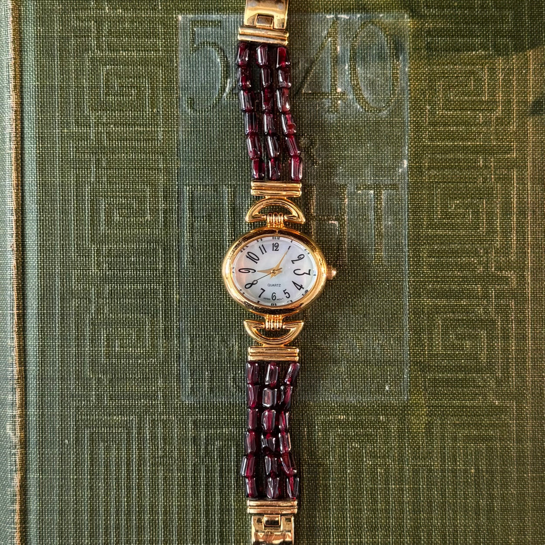 Gold Beaded Watch