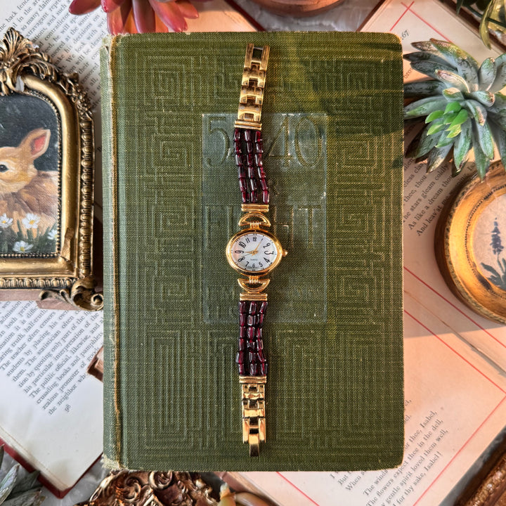 Gold Beaded Watch