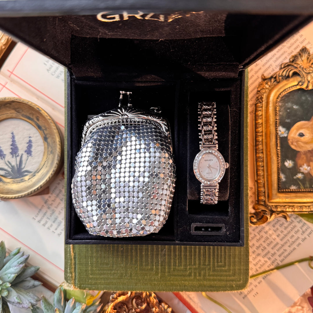 Gold Watch with Matching Pouch