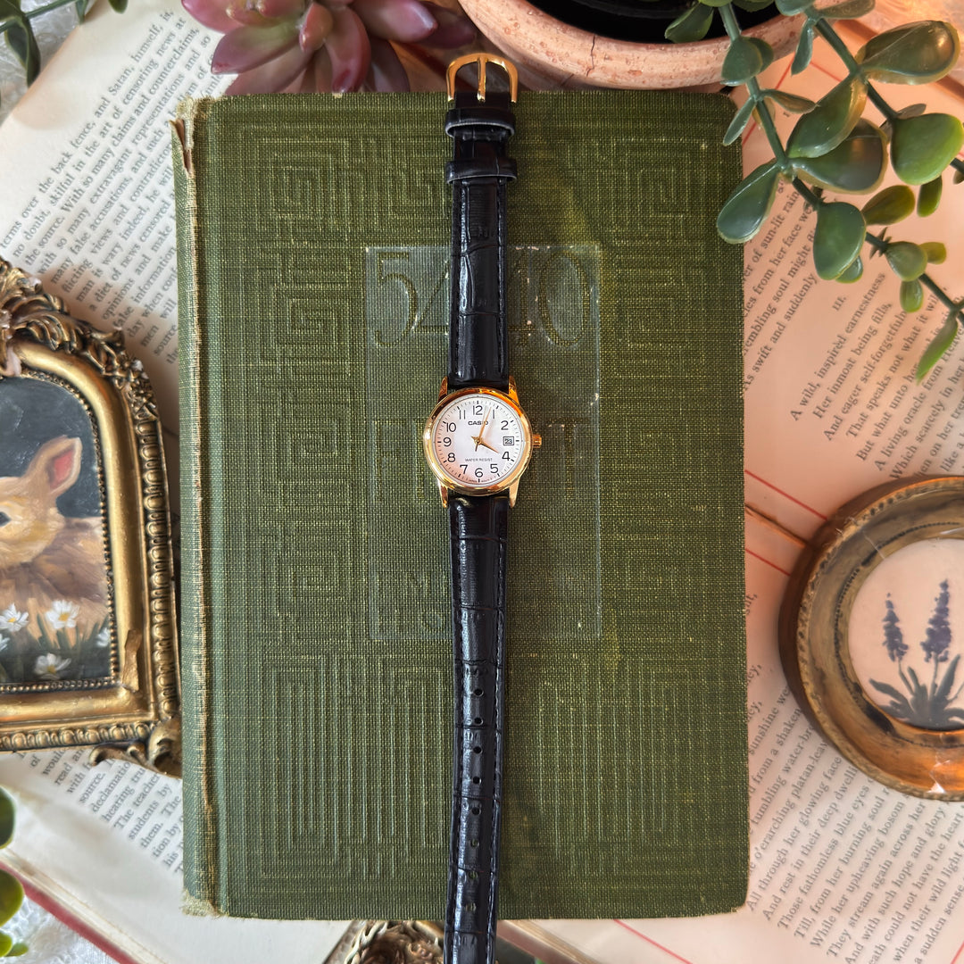 Gold Leather Watch