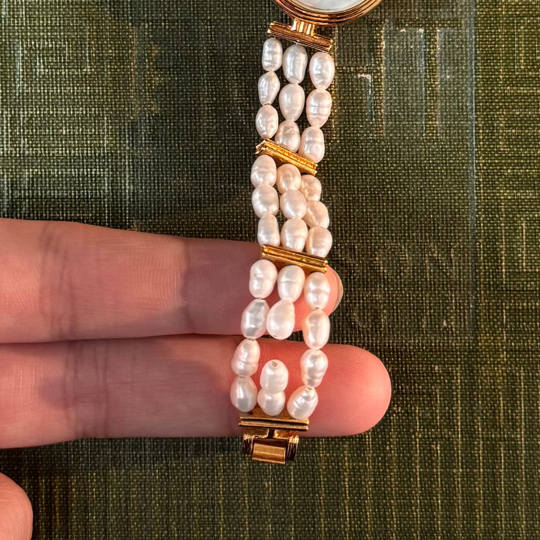 Gold Pearl Watch