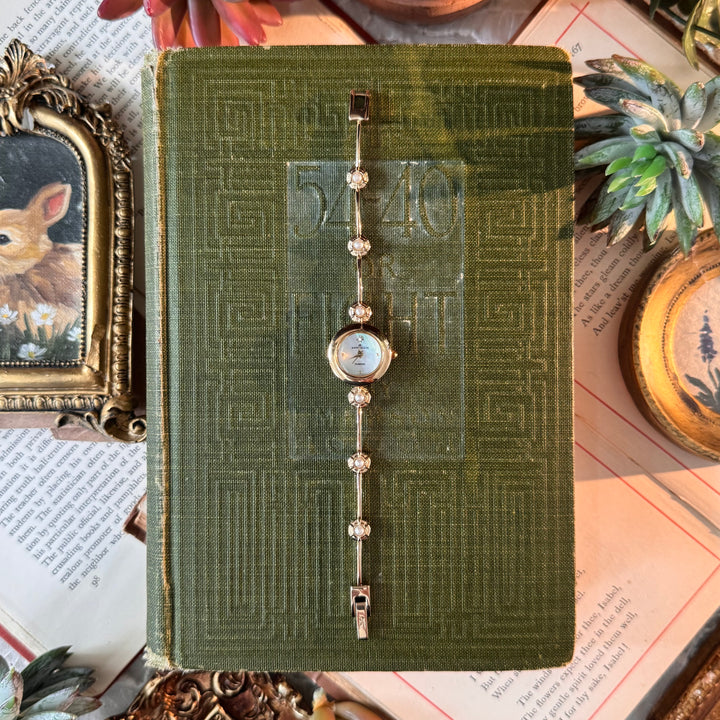 Dainty Gold Pearl Watch