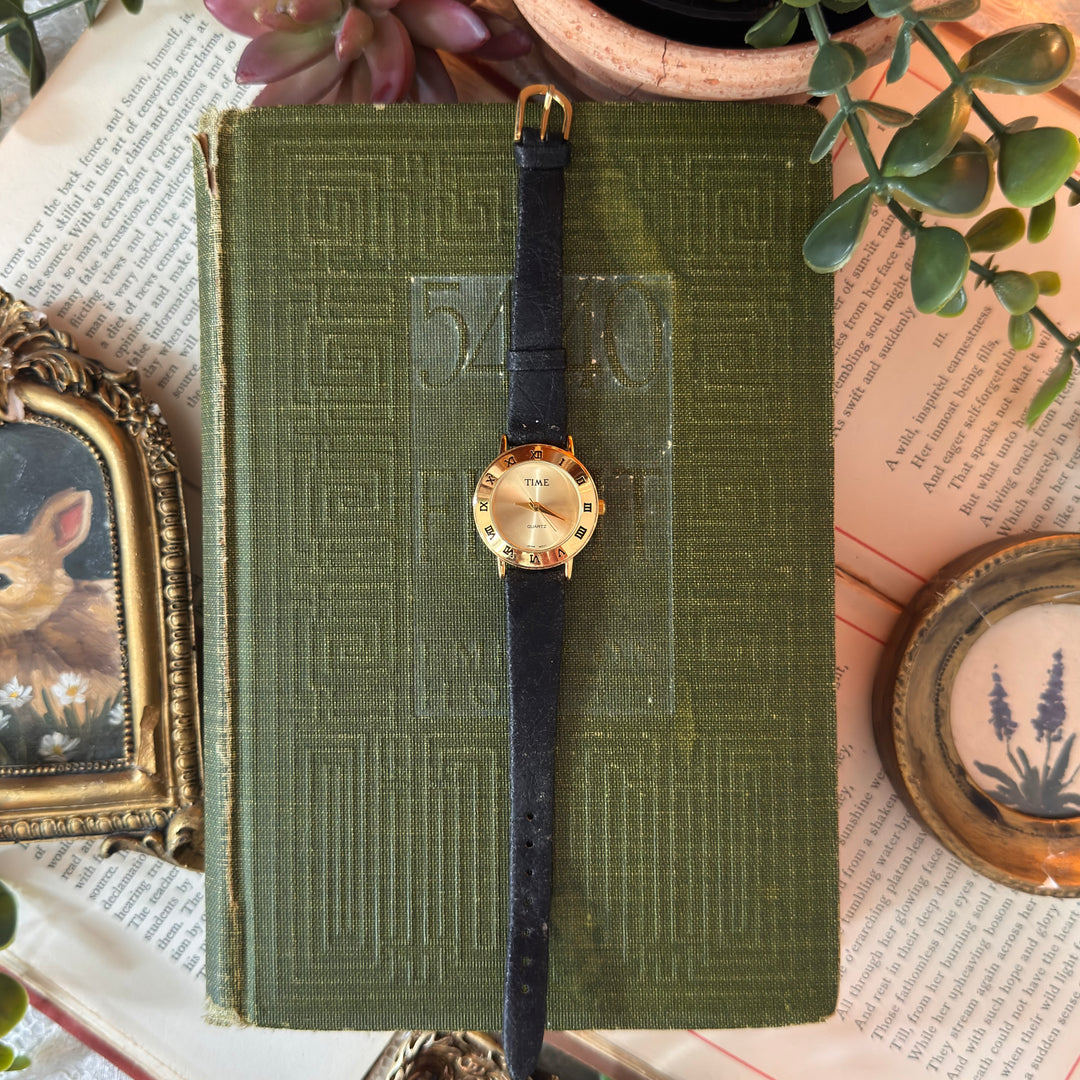Gold Leather Watch