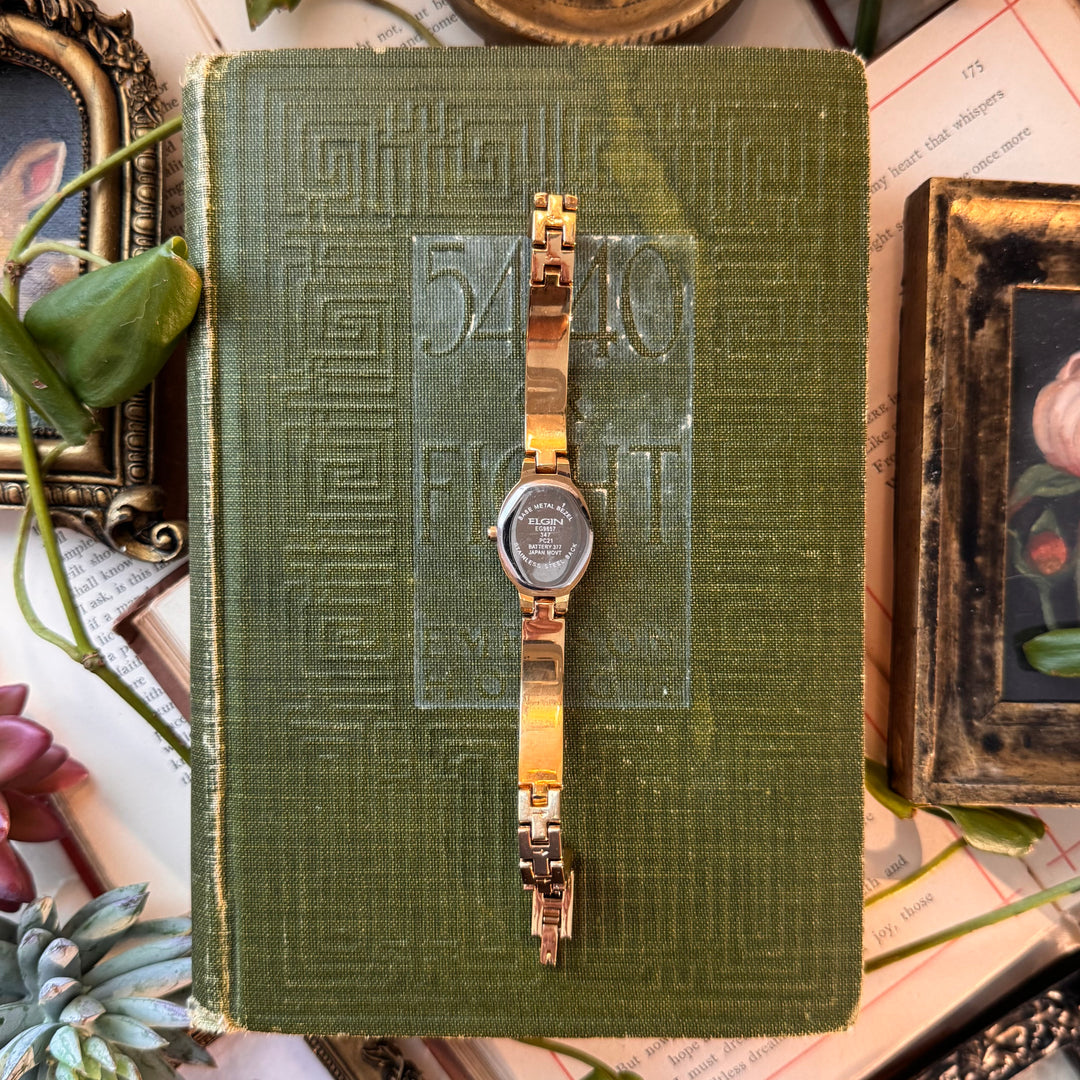 Two Tone Watch with Rhinestones