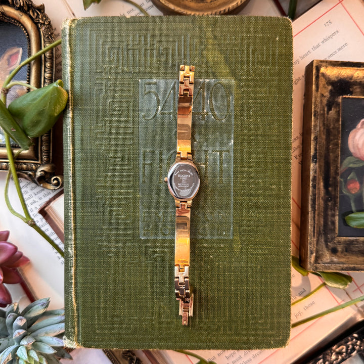 Two Tone Watch with Rhinestones