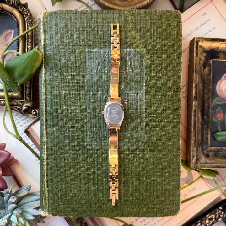 Two Tone Watch with Rhinestones