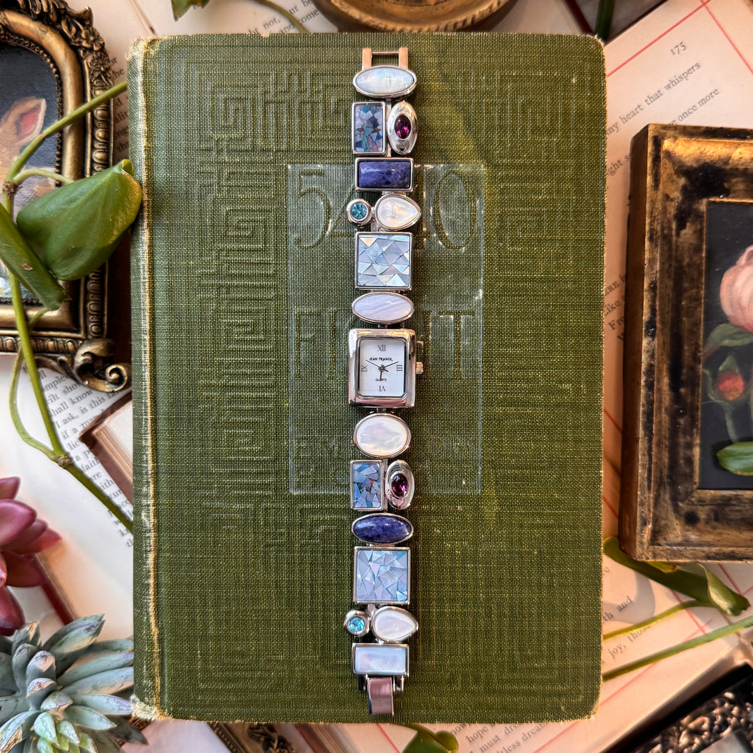Silver Watch with Stones