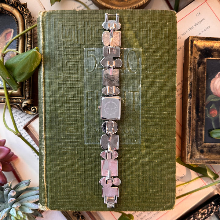 Silver Watch with Stones