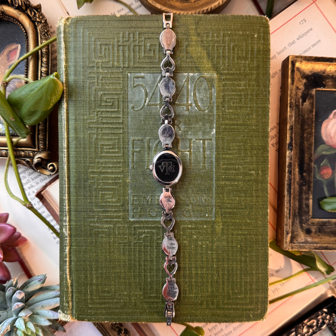 Silver Heart Cameo Watch