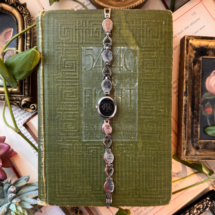 Silver Heart Cameo Watch