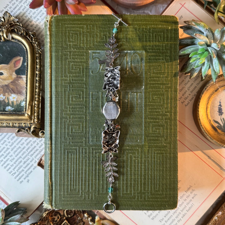 Handmade Silver Cat Charm Watch