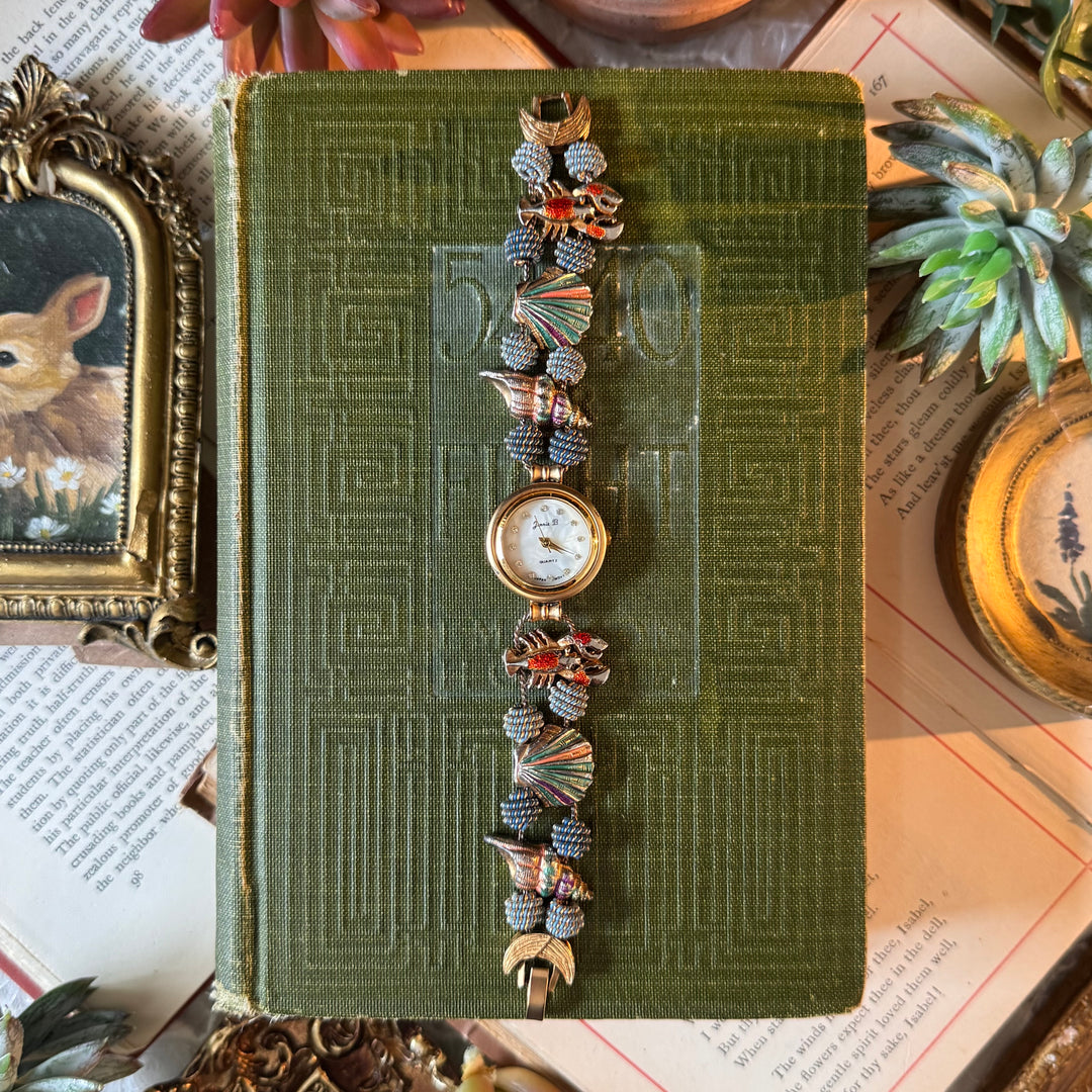 Gold Dark Sea Theme Charm Watch