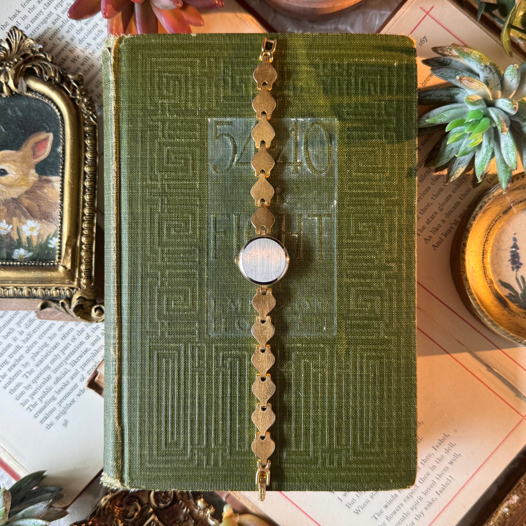 Gold Black Heart Watch