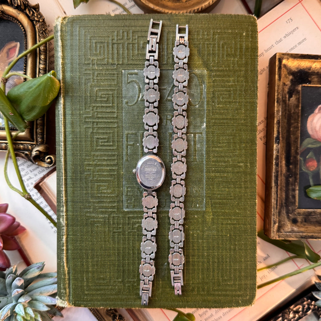 Silver Cameo Watch with Matching Bracelet