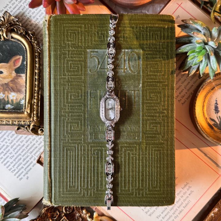 Silver Nolan Miller Rhinestone Watch
