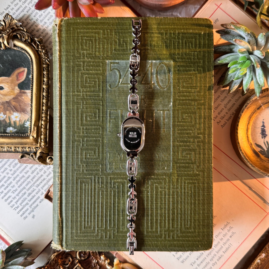 Silver Nolan Miller Rhinestone Watch