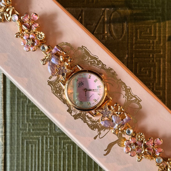 Extremely Rare Kirks Folly Pastel Fairy Themed Charm Watch