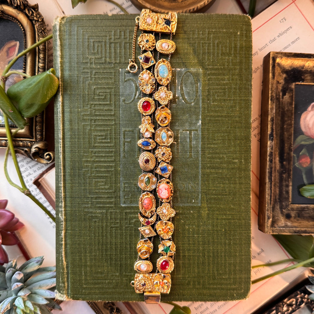Gold Double Charm Bracelet