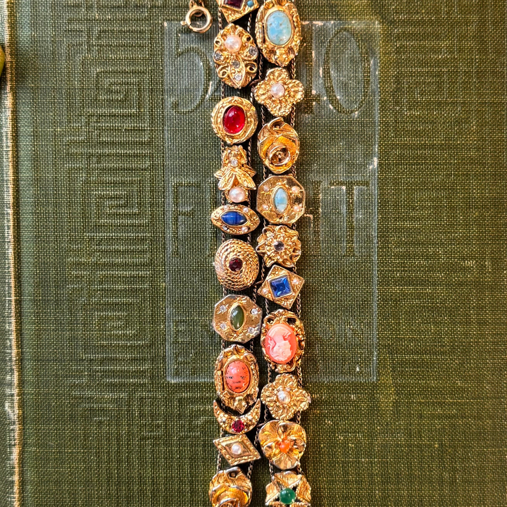 Gold Double Charm Bracelet