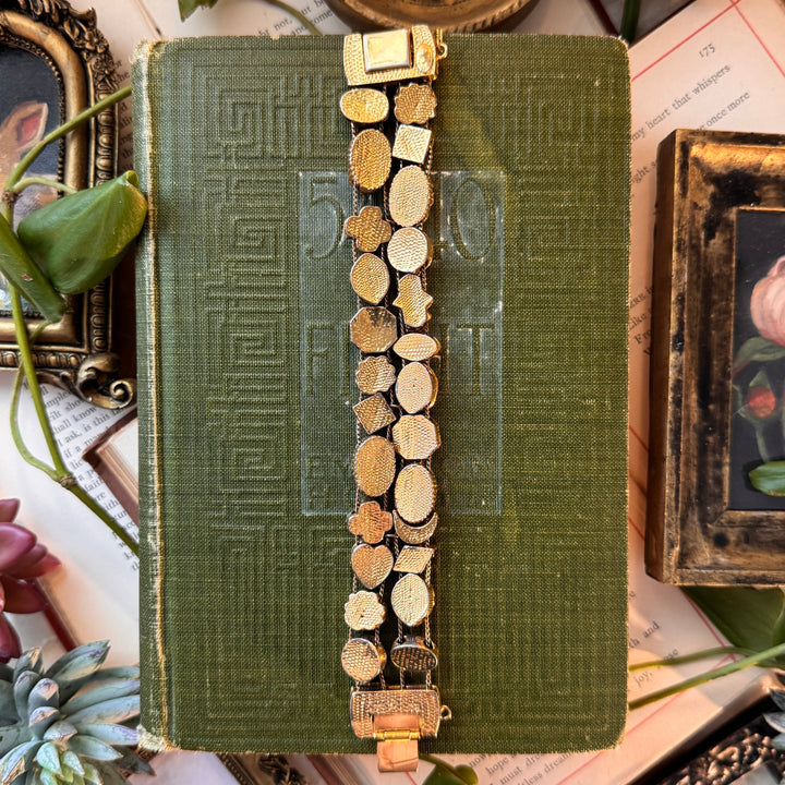 Gold Double Charm Bracelet