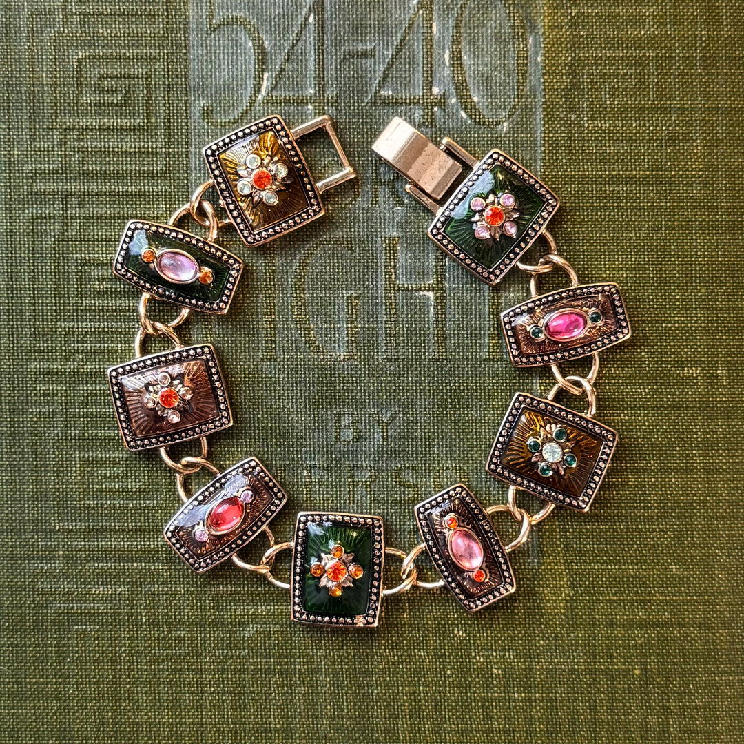 Gold Enamel Bracelet