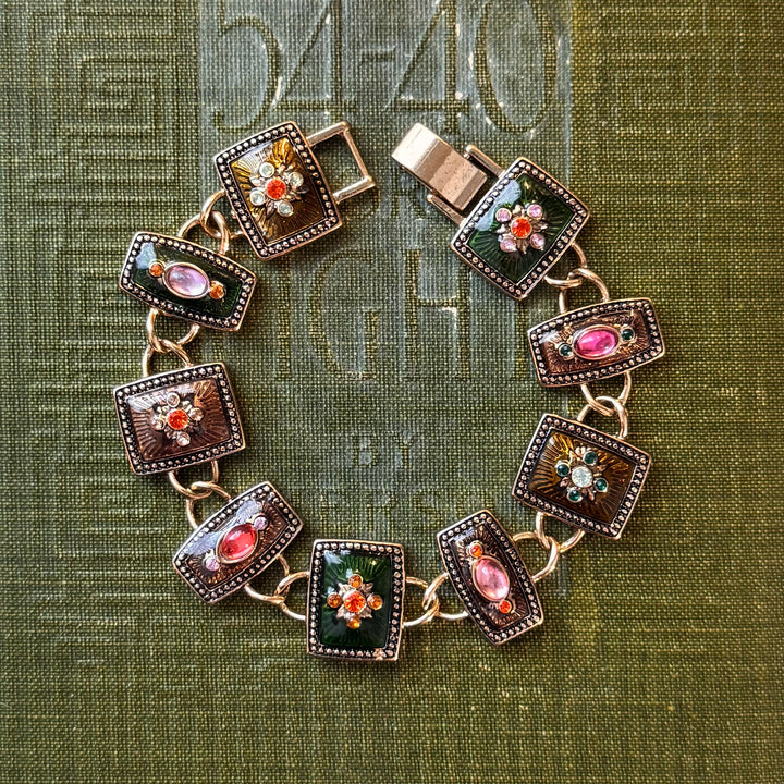 Gold Enamel Bracelet
