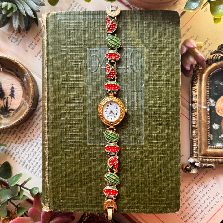 Gold Repurposed Watermelon Watch