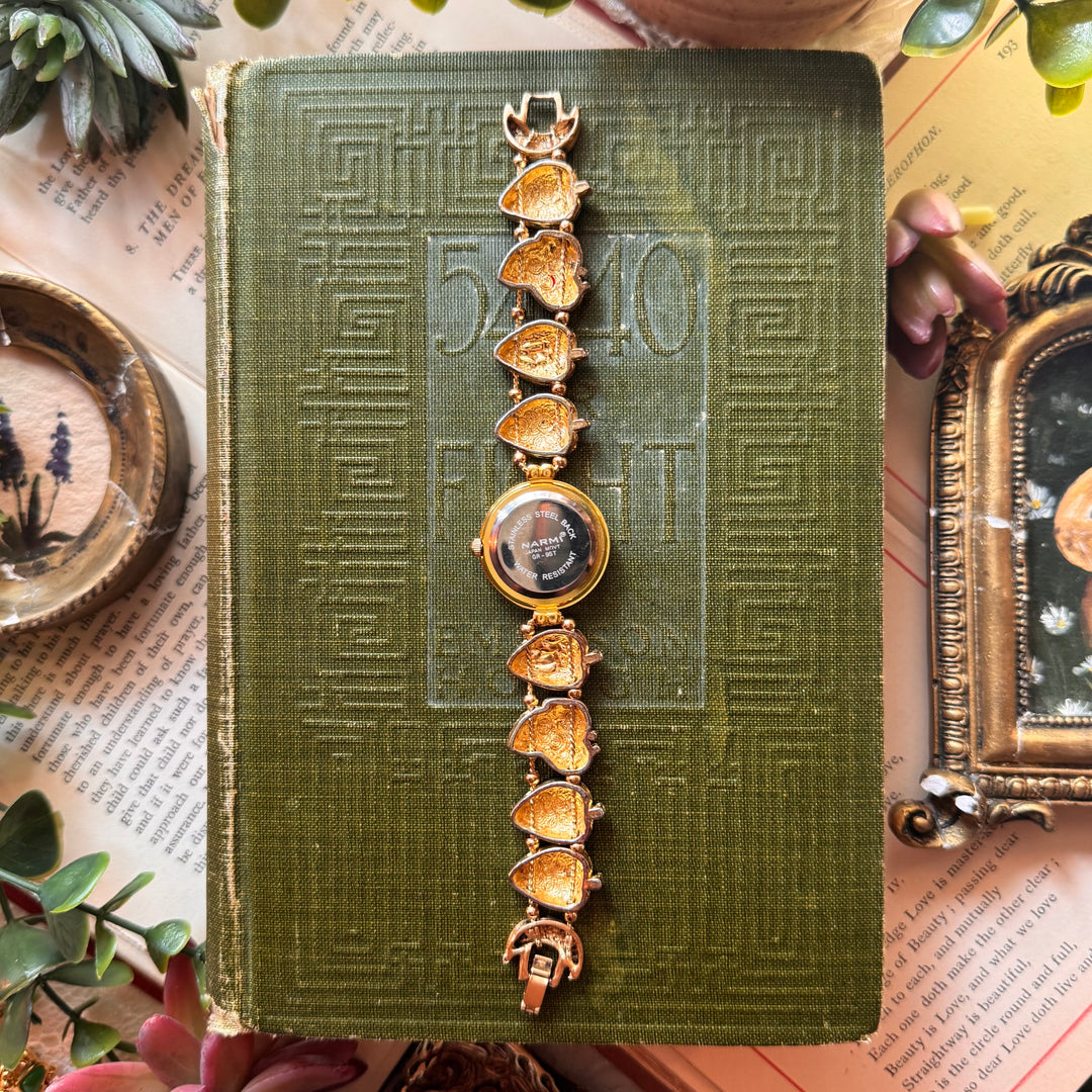 Gold Repurposed Strawberry Watch