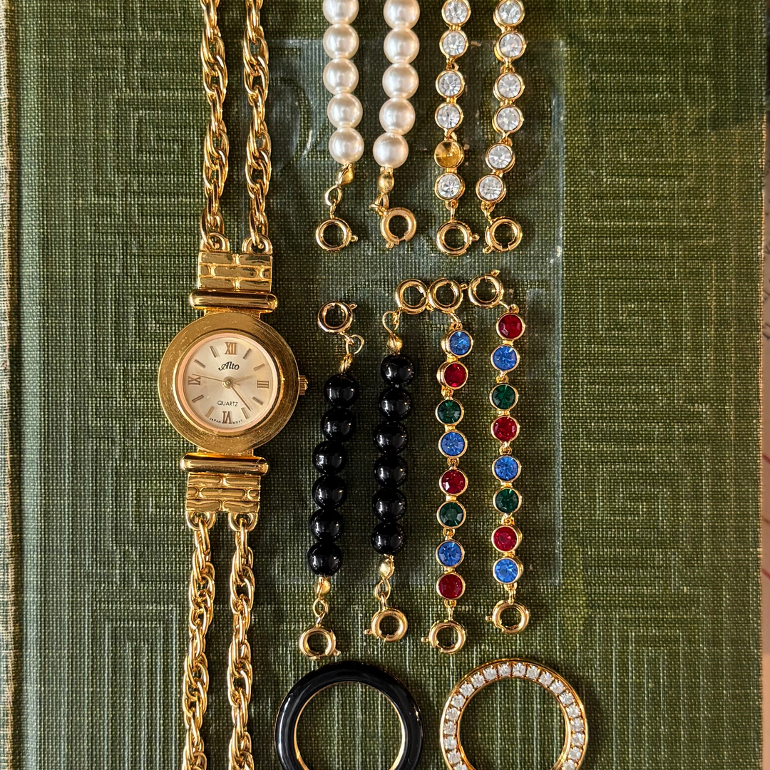 Gold Interchangeable Bezel & Band Watch