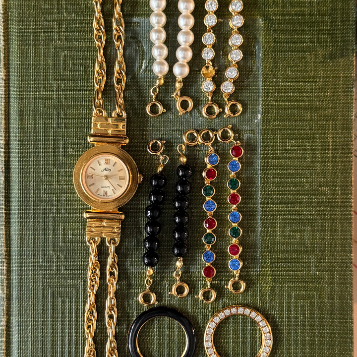 Gold Interchangeable Bezel & Band Watch